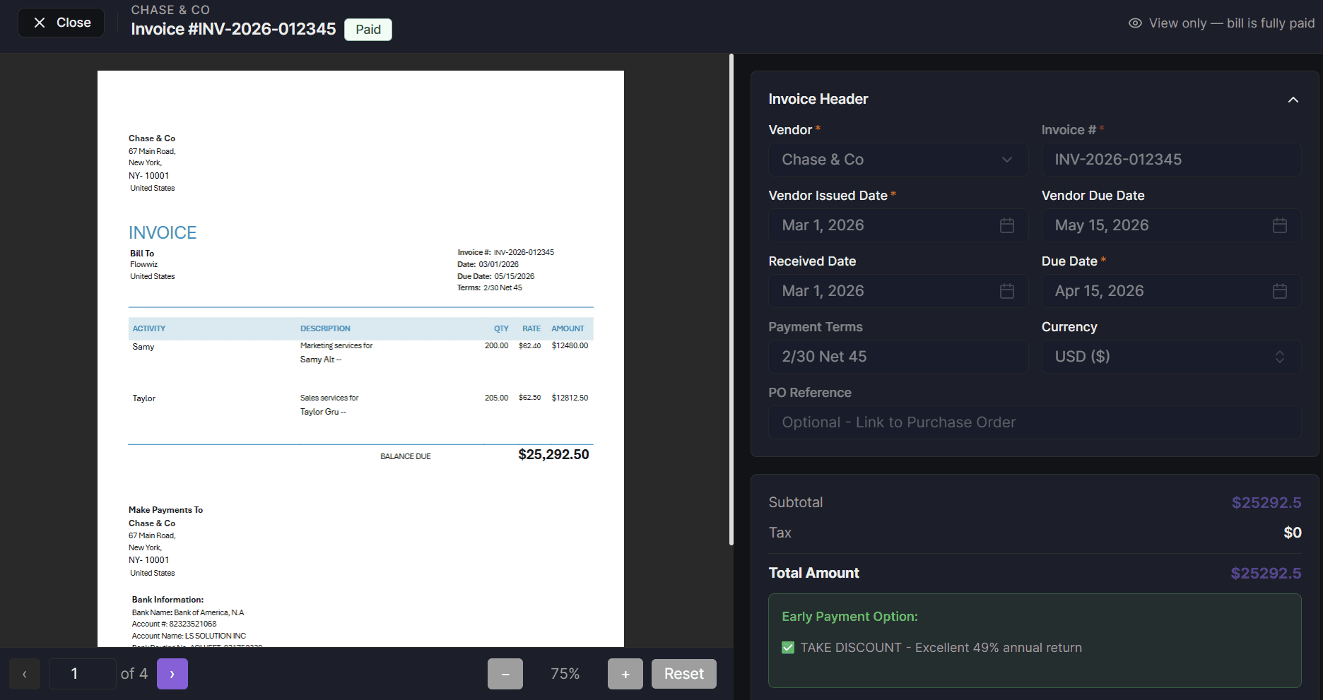 Invoice intake: email attachment, manual upload, and connected-source invoices landing in one queue